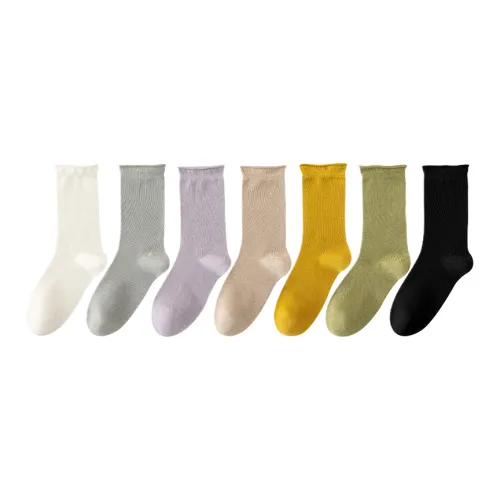 Lan Miao Mid Calf Socks Women's 7 Pack