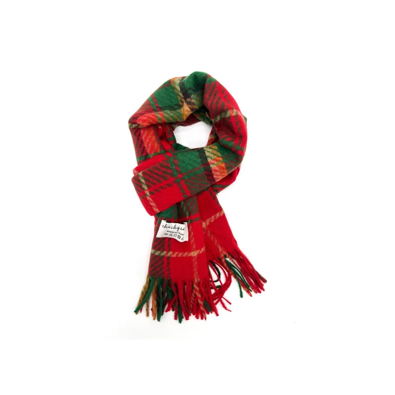 DAP Plush Knit Scarves Women's Red-0