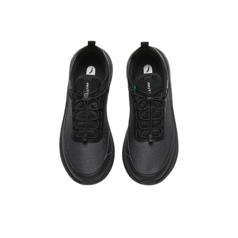CHAOJIANTA Cushioning Wear Resistant Low Top Casual Shoes Men's Black Gray Color-2