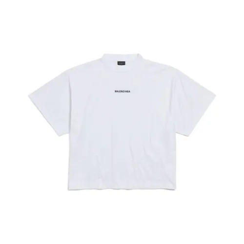 Balenciaga Logo Embroidered Mockneck T Shirt