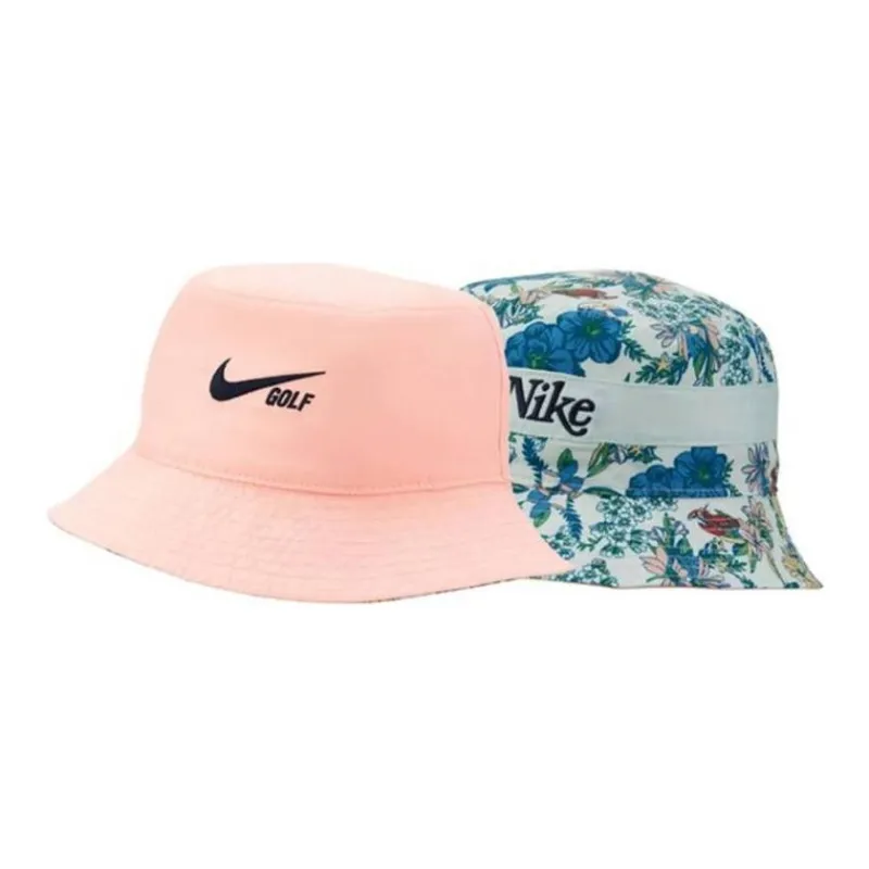 Nike Polyester Bucket Hats Women's Pink/Blue And White-3