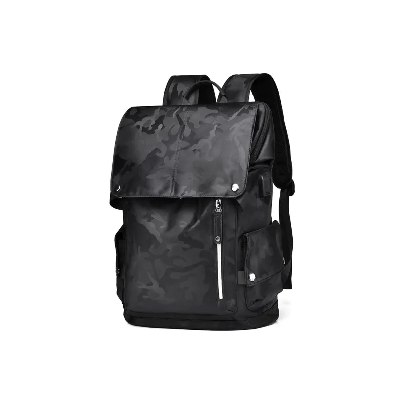 Yalu Nylon Handbag, Shoulder Bag, Backpack Men's Black/Camouflage-4