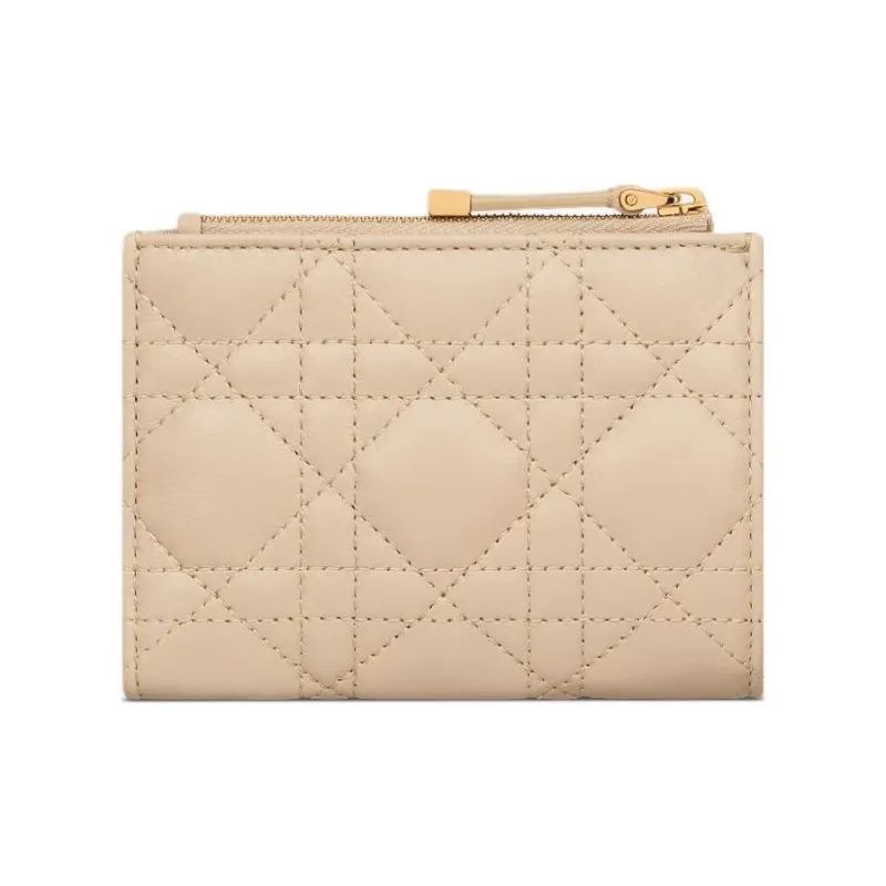 DIOR Jolie Lambskin Wallet Women's Beige-2