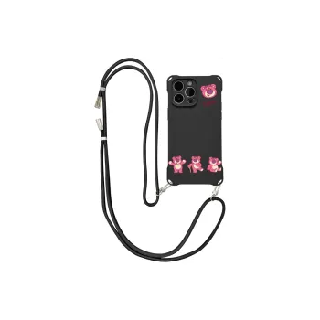 Disney Silicone Material Lotso Cute Crossbody Backpack Phone Cases Compatible With Apple 16 Pro Max/Pro/Plus/15/14/13