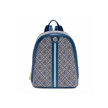 GELANDAI Fabric Double Shoulder Backpack Women's Blue