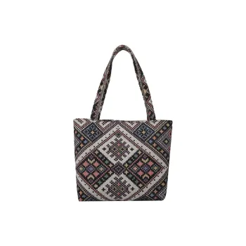 ALOENEY Canvas Bag, Tote Bag, Shopping Bag, Shoulder Bag Regular Women's Black/Red/Blue