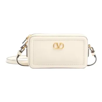 Valentino ALLTIME Cow Leather Shoulder Bag Crossbody Bag Mini Women's Ivory White