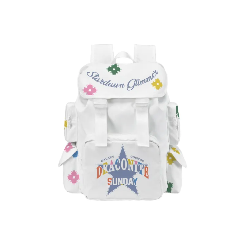 DRACONITE Polyester Backpack Unisex White-0