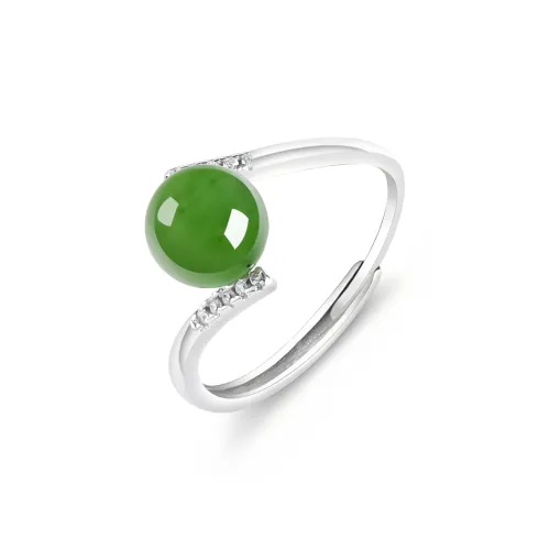 Double Happiness Gift Hetian Jade Rings Jasper Women's