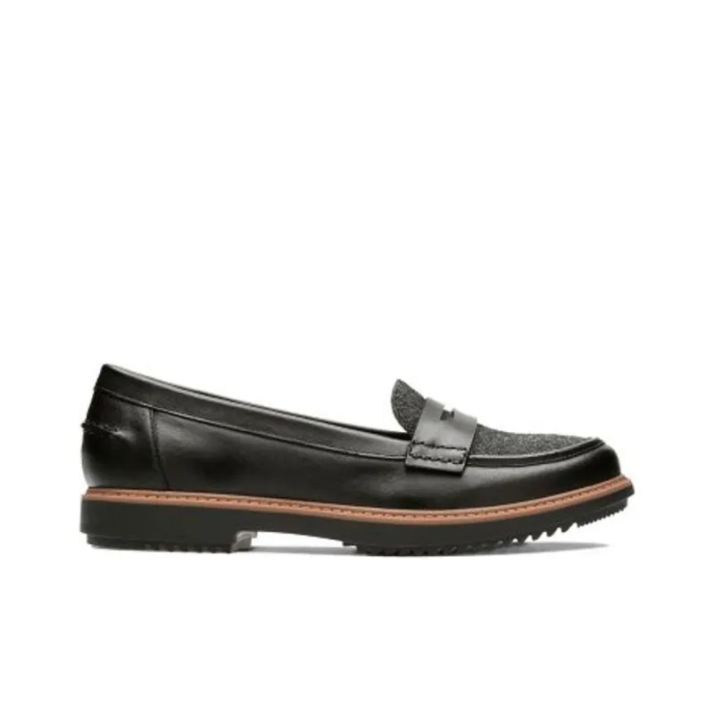 Clarks Raisie Eletta Loafers Women's Black-1