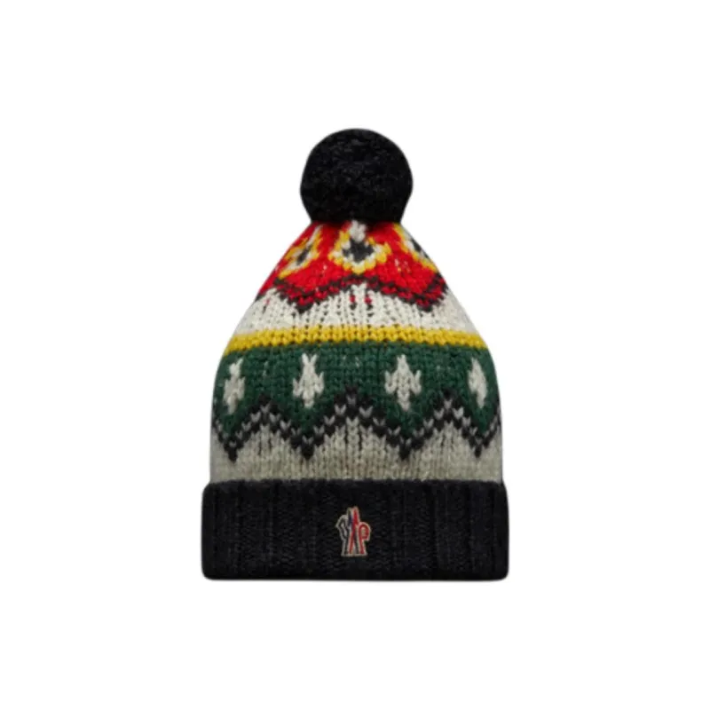 Moncler Virgin Wool Polyamide Beanies Kids' Black-0