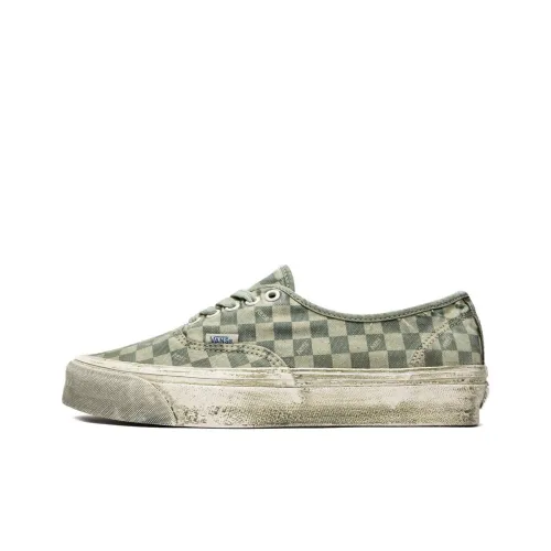 Vans Lx Authentic Reissue 44 Anti Slip Wear Resistant Low Top Skateboard Shoes Men's Green