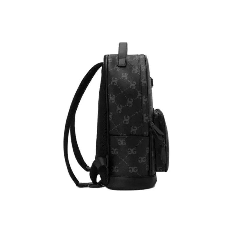 GXG PU Backpack Medium Size Men's Black-2