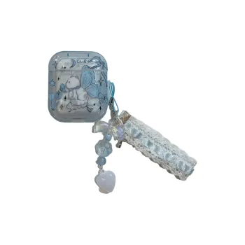 Baohuguang Compatible With AirPods Pro 2/1/2 TPU Ins Blue Butterfly Kitten High Value Appearance Headphone Cases