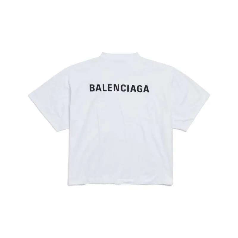 Balenciaga Logo Embroidered Mockneck T Shirt-1