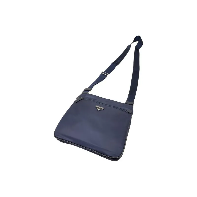 PRADA Nylon Crossbody Bag Shoulder Bag Men's Dark Blue-3