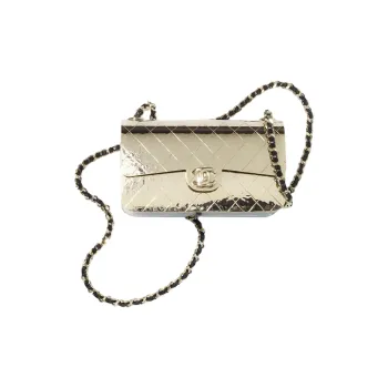 CHANEL Metal Box Bag, Evening Bag, Metal Bag, Crossbody Bag, Shoulder Bag Trumpets Women's Solid Gold