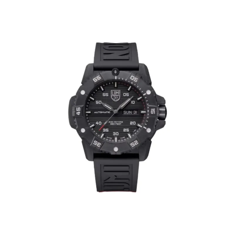 LUMINOX Sea Collection Mechanical Movement Men's Watches Watch 45mm Black Dial Carbon Fiber Watch Case Rubber Strap-0