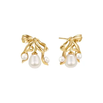 Amber Lollipop Pearl Earrings Women's