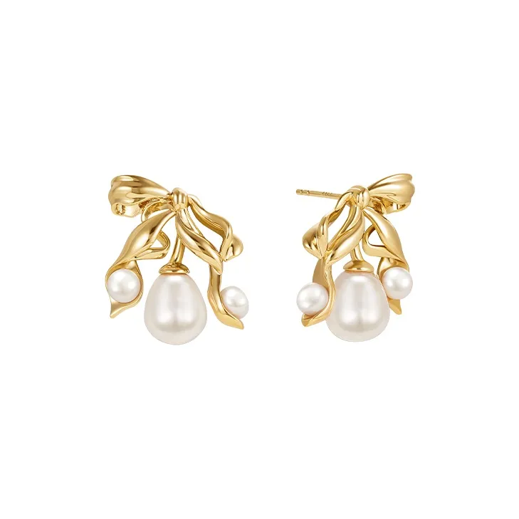Amber Lollipop Pearl Earrings Women's-0