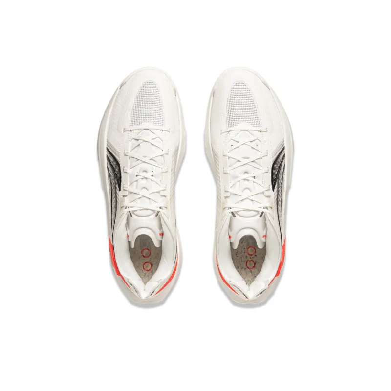 LiNing ULTRALIGHT Cushioning, Slip Resistant, Abrasion Resistant, Rebound Grip Low Top Basketball Shoes Men's White-3
