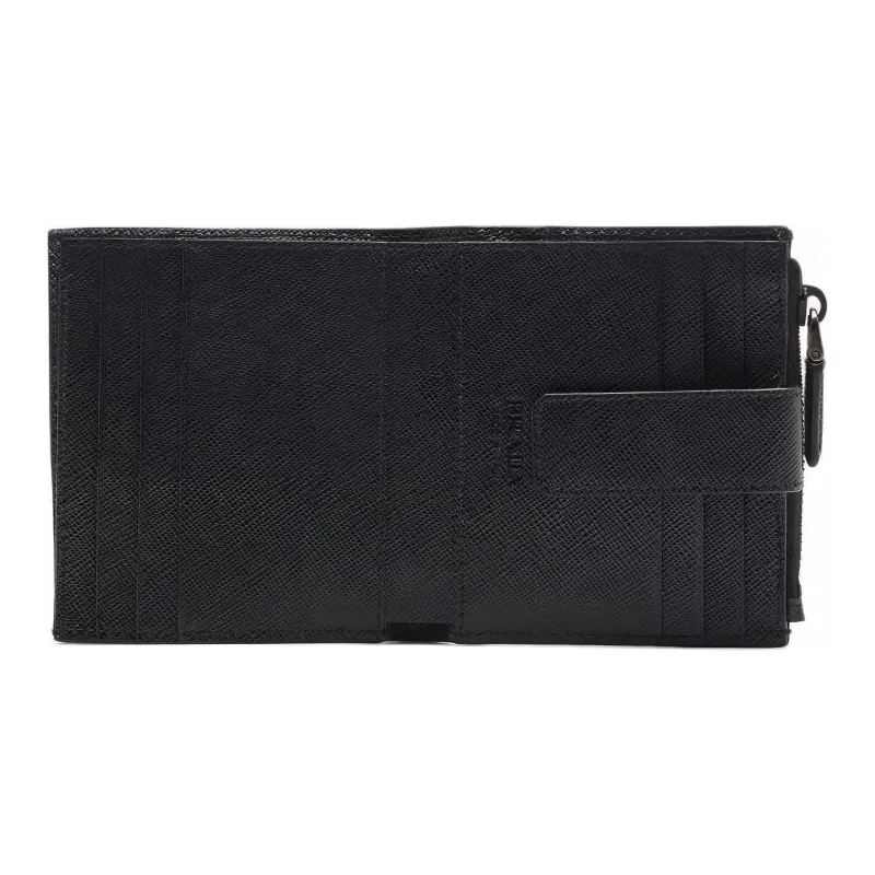 PRADA Saffiano Leather Card Holder Men's Black-2
