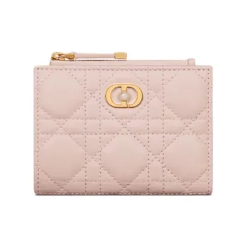 DIOR Jolie Lambskin Wallet Women's Light Pink