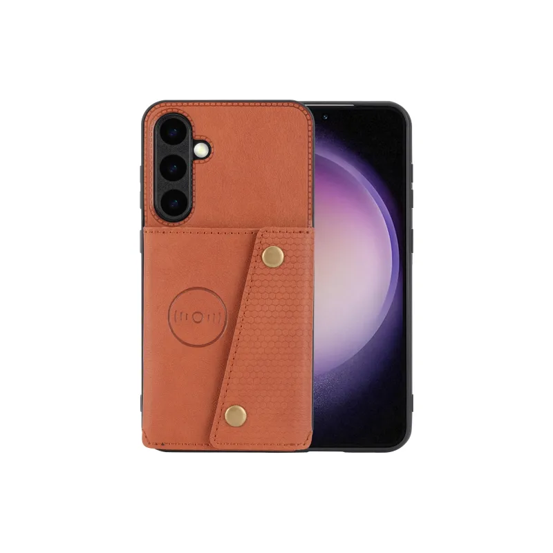 ZHUOJI Double Buckle Card Wallet Material Phone Cases Compatible With Samsung S25/Galaxy S25+/S25 Ultra-2