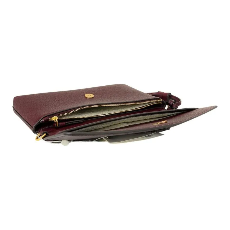 TORY BURCH Cow Leather Crossbody Bag, Shoulder Bag Trumpets Women's Burgundy-2