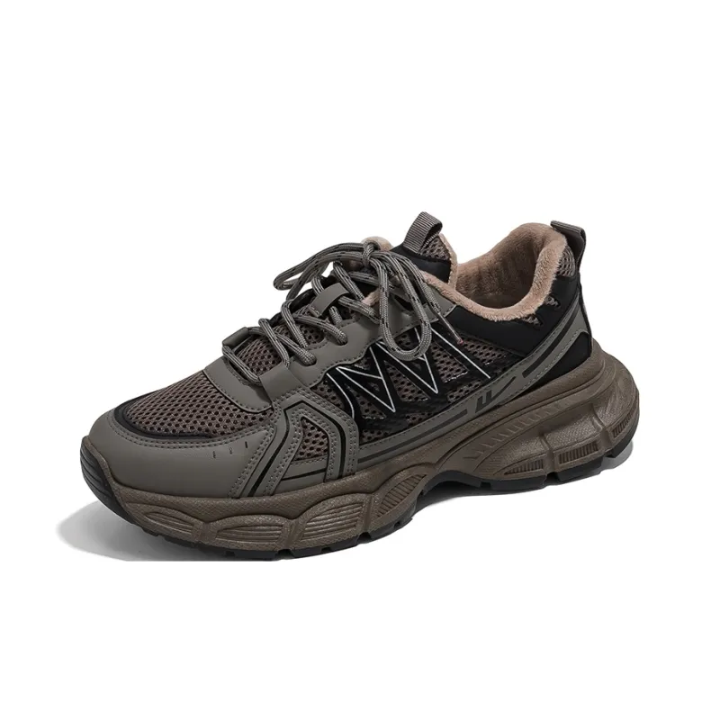 Warrior Low Top Chunky Sneakers Men's Light Khaki Black-2