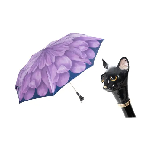 Pasotti Italy Version Dahlia Umbrella With Enamel Painted Kitten Brass Controller For Sun Protection Foldable Umbrella