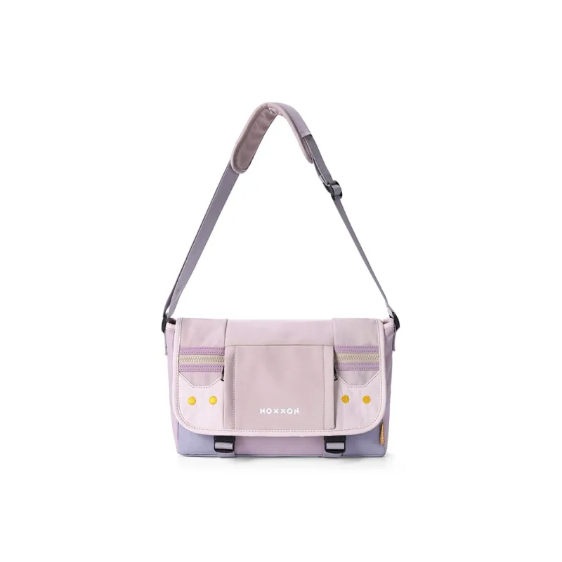 NOXXON Nylon Shoulder Bag Women's Khaki/Rose Purple-7