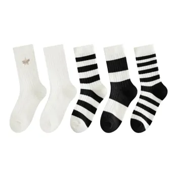 MIIOW Mid Calf Socks Women's 5 Pack