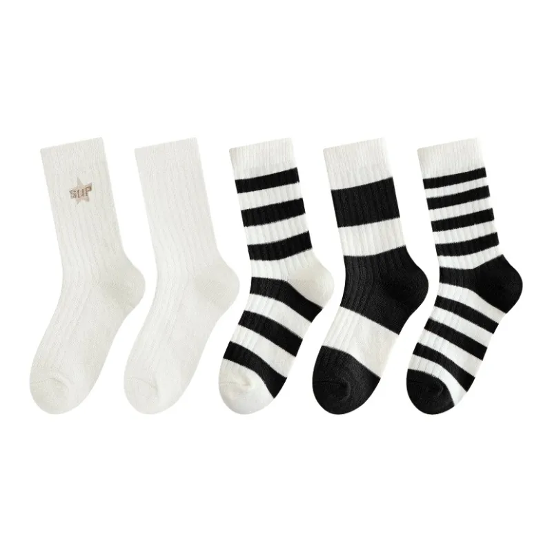 MIIOW Mid Calf Socks Women's 5 Pack-30