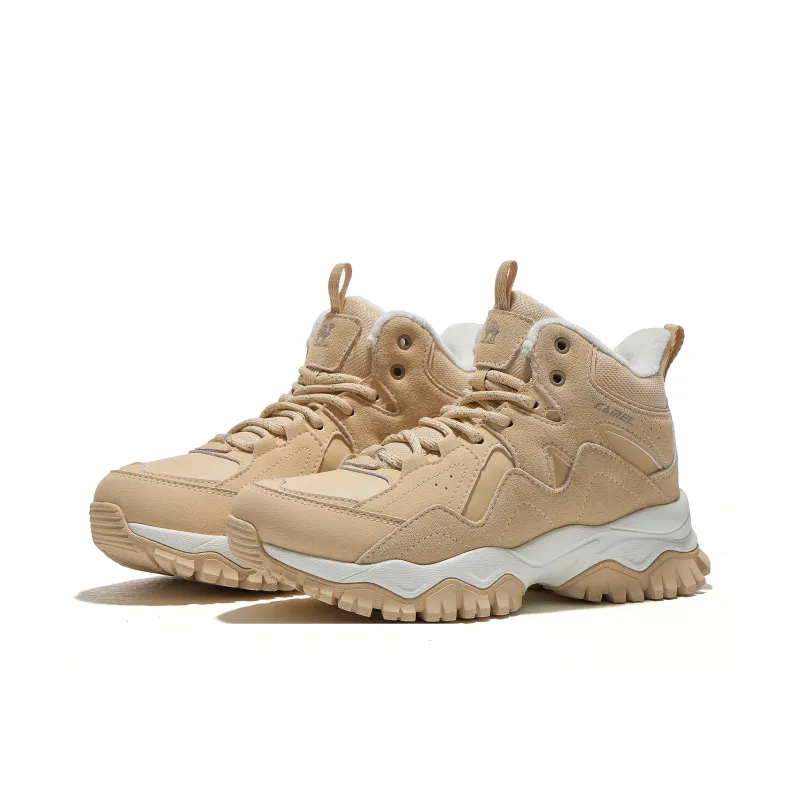 CAMEL Anti-Slip And Wear-Resistant Height Increasing Warm Mid-Top Casual Shoes Women's Muddy Sandy Gray-8