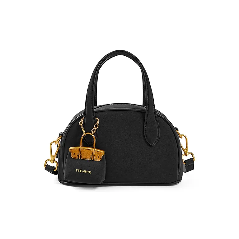 Teenmix Cow Leather Handbag, Crossbody Bag, Shoulder Bag, Bowling Bag Women's Brown/Coffee/Black-16