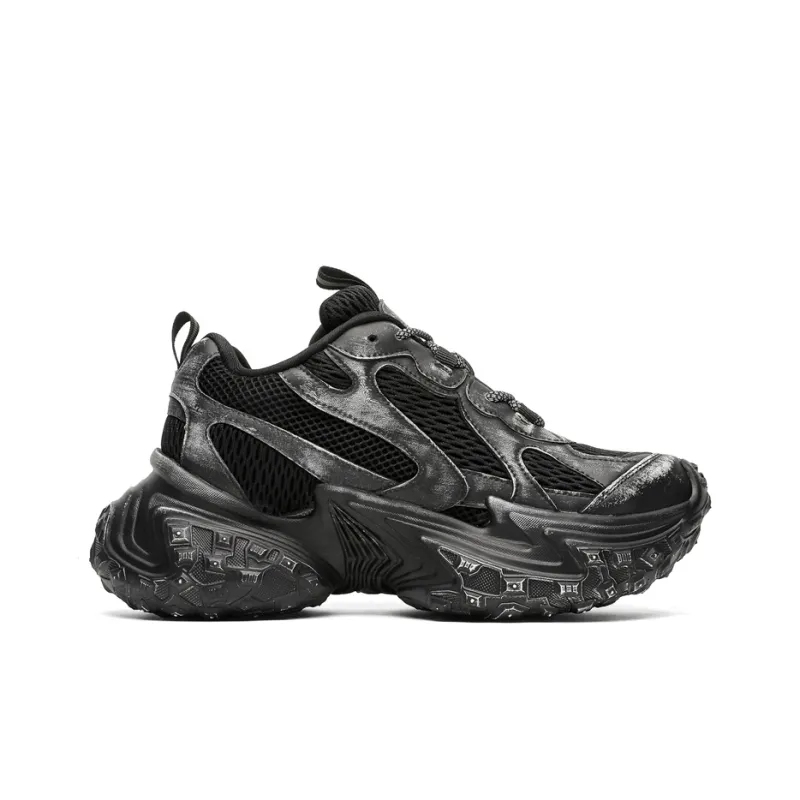 BANGNEY Anti Slip Wear Resistant Breathable Height Increasing Low Top Chunky Sneakers Unisex-2