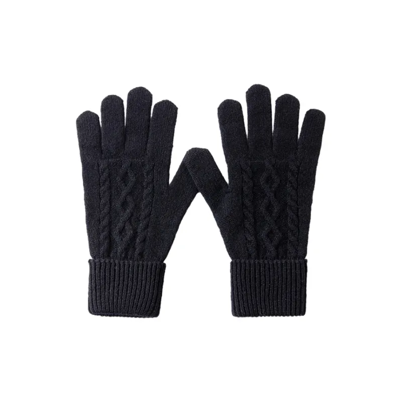 YUZHAOLIN Wool Knit Gloves Women's-4