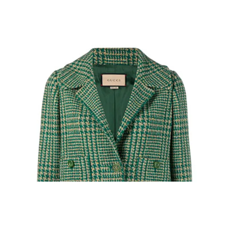 GUCCI Cropped Coats Women's Green-4