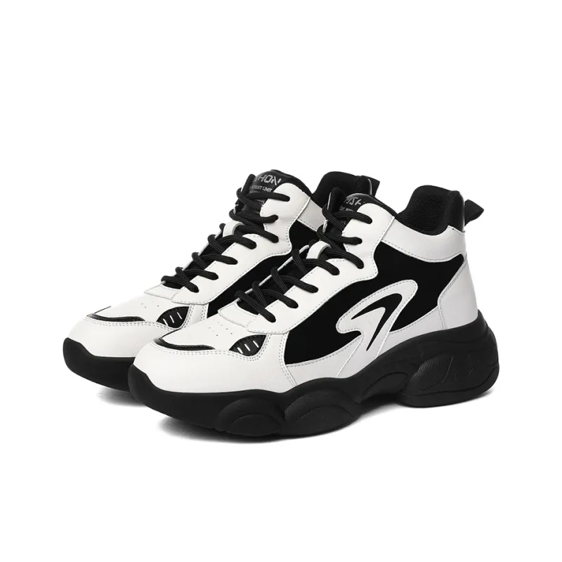 Golden Silk Rabbit Anti-Slip And Wear-Resistant Height Increasing High-Top Casual Shoes Women's-1