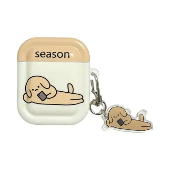 Baohuguang Compatible With AirPods Pro/2/3 TPU Fun Cartoon Cute Lazy Puppy Headphone Cases