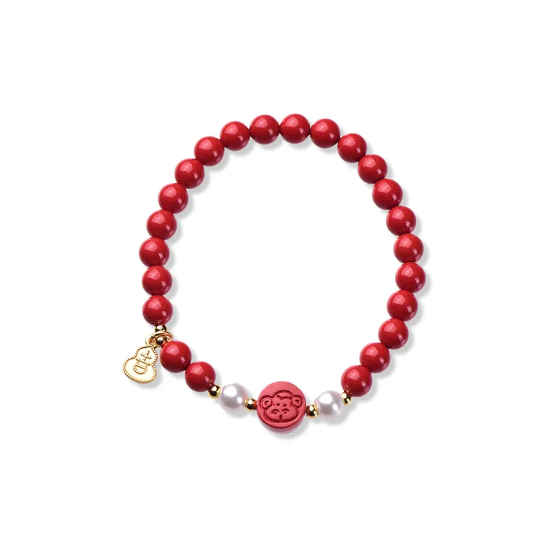 The Call Of The Heart Reconstructed Cinnabar Bracelets Unisex-24