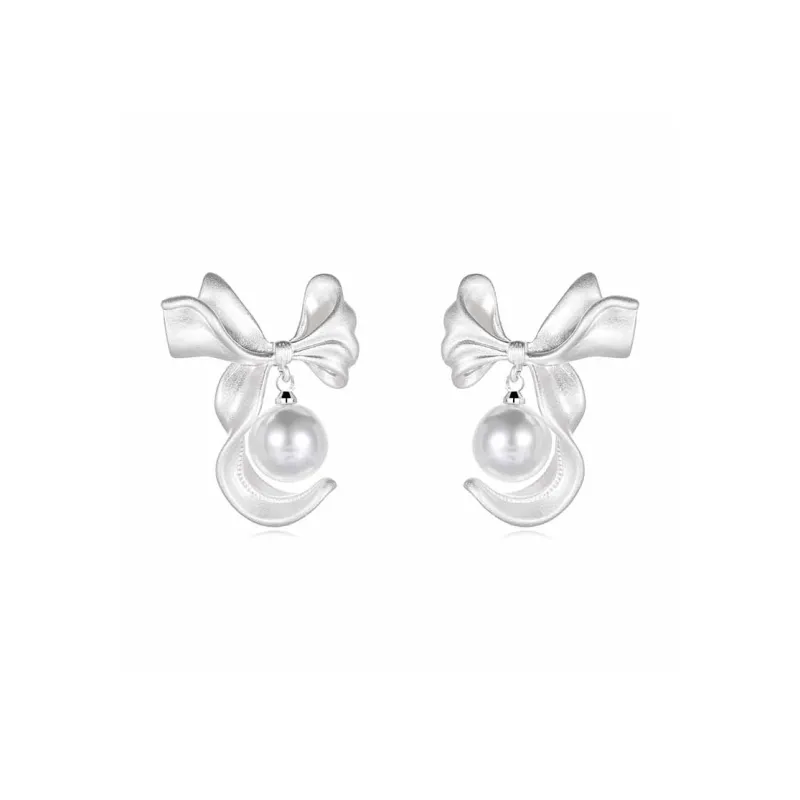 WAW Gold Plated Copper Faux Pearl Earrings Women's-0