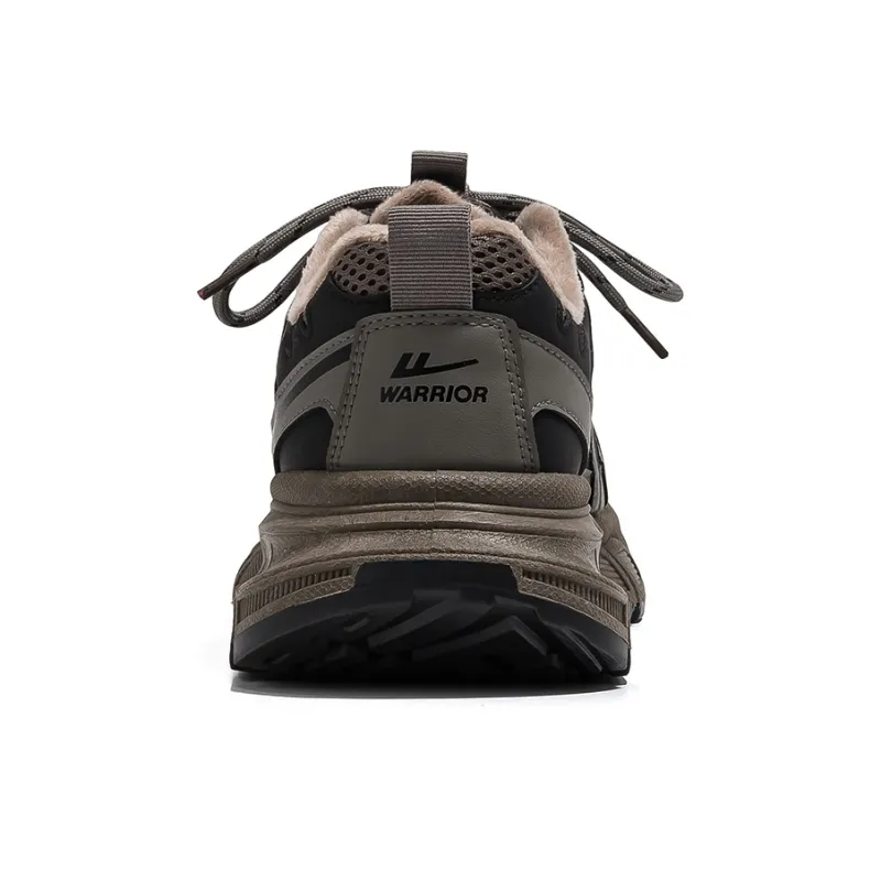 Warrior Low Top Chunky Sneakers Men's Light Khaki Black-4