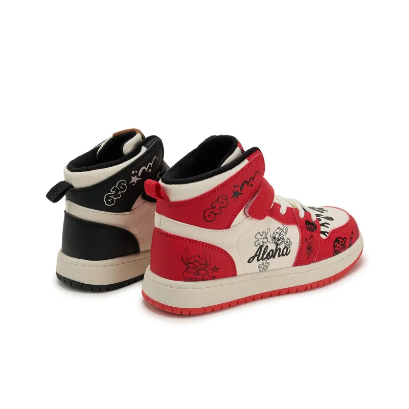 Disney Stitch Series Slip-Resistant Anti-Kick Cushioning Rebound Warm High-Top Kids' Skateboarding Shoes Kids'-2