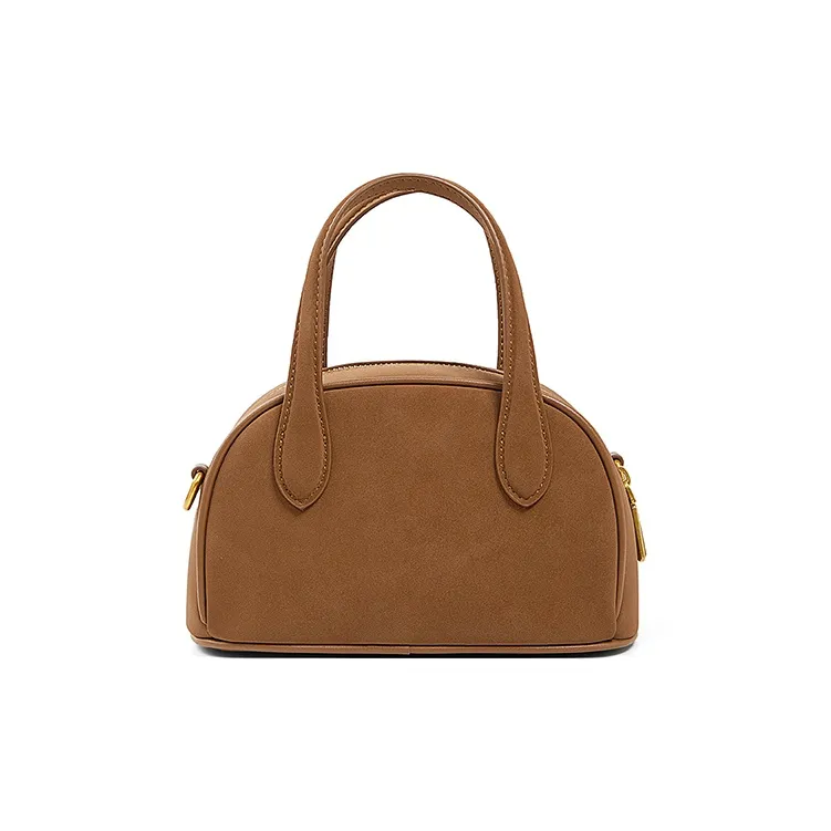 Teenmix Cow Leather Handbag, Crossbody Bag, Shoulder Bag, Bowling Bag Women's Brown/Coffee/Black-3