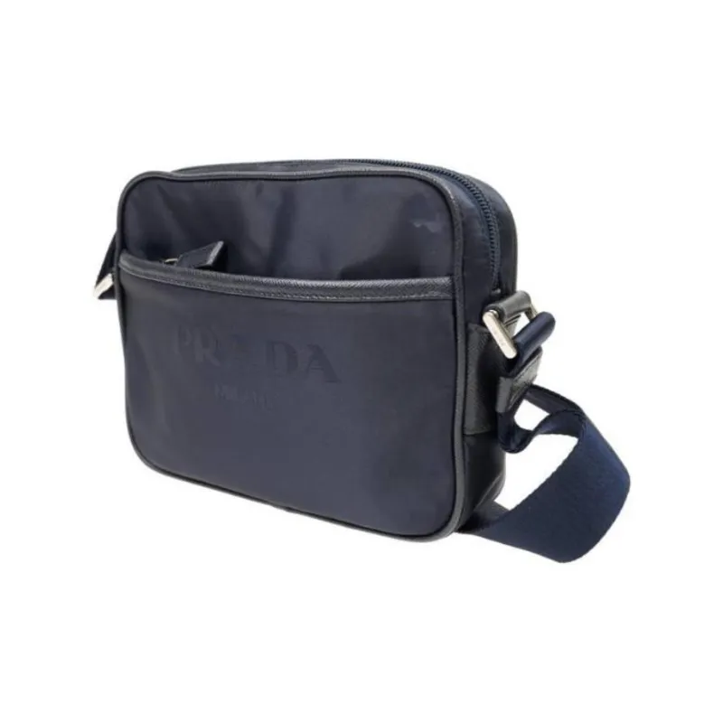 PRADA Nylon Crossbody Bag Shoulder Bag Women's Blue-1