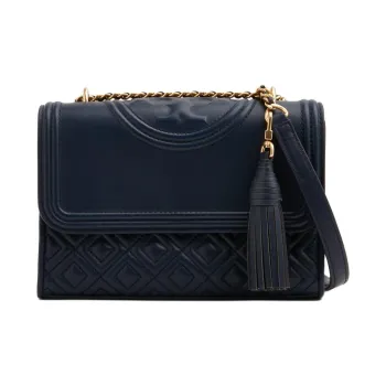TORY BURCH Fleming Sheepskin Chain Bag Crossbody Bag Shoulder Bag Women's Blue