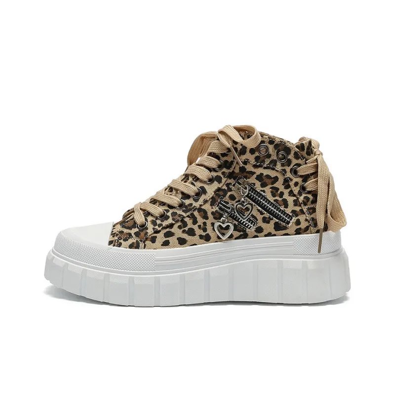 KATHRYN WILSON Wear Resistant Height Increasing High Top Canvas Shoes Women's-7