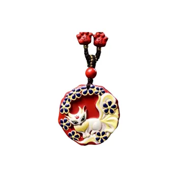 Stone On The Line Cinnabar Pendants Unisex
